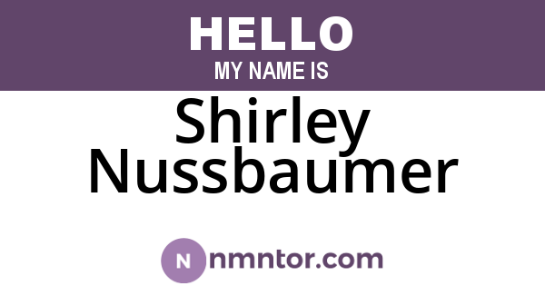 Shirley Nussbaumer