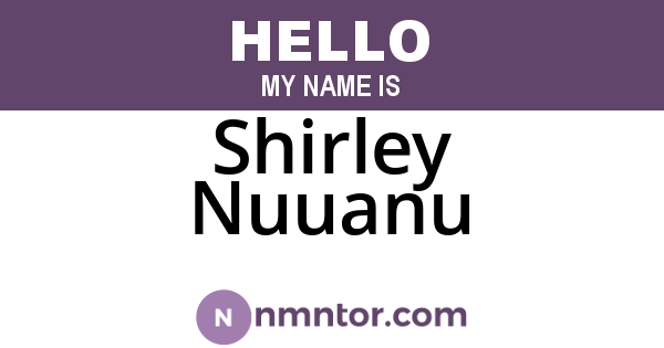 Shirley Nuuanu