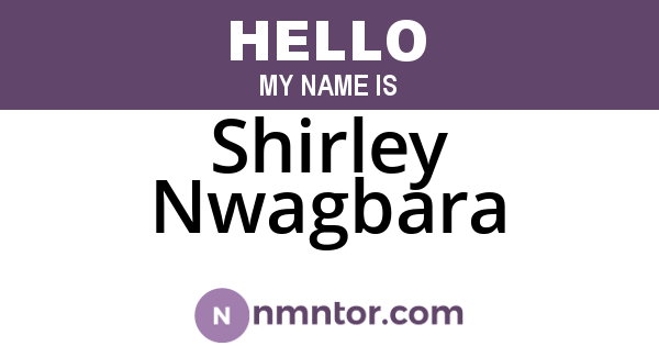 Shirley Nwagbara