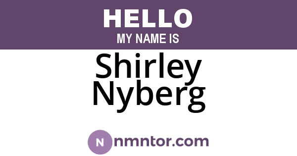 Shirley Nyberg