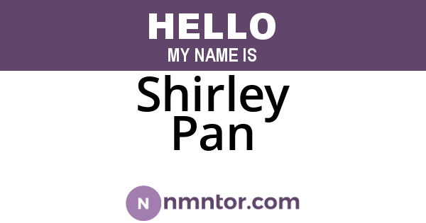 Shirley Pan