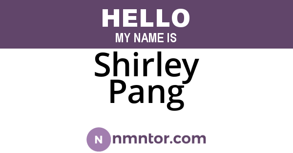 Shirley Pang