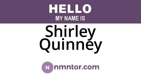 Shirley Quinney