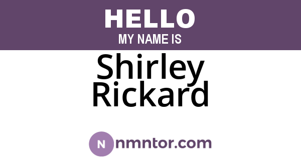 Shirley Rickard