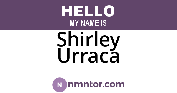 Shirley Urraca
