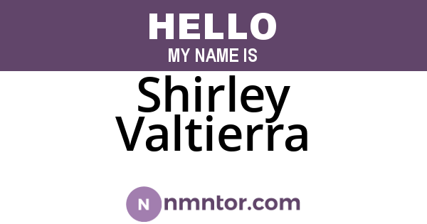 Shirley Valtierra