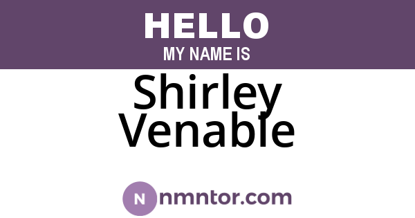 Shirley Venable