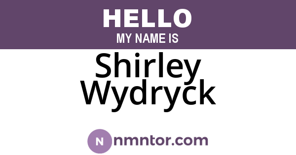 Shirley Wydryck