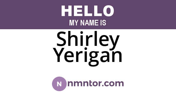 Shirley Yerigan