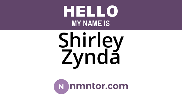 Shirley Zynda