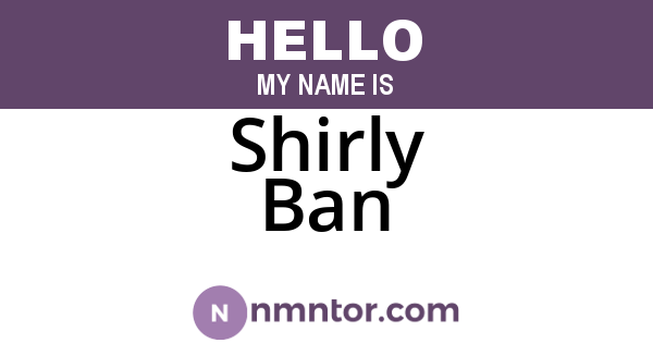 Shirly Ban
