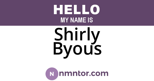 Shirly Byous