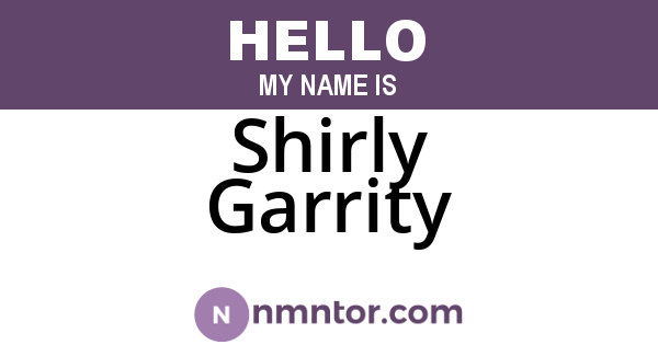 Shirly Garrity