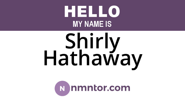 Shirly Hathaway