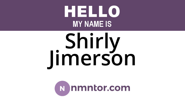 Shirly Jimerson