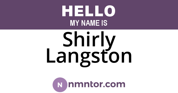 Shirly Langston