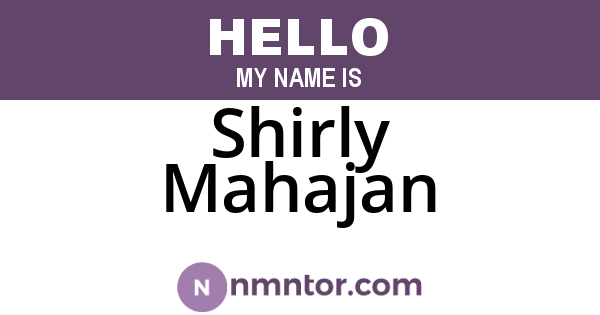 Shirly Mahajan