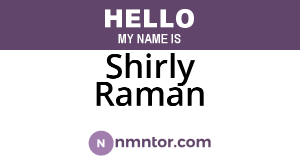 Shirly Raman