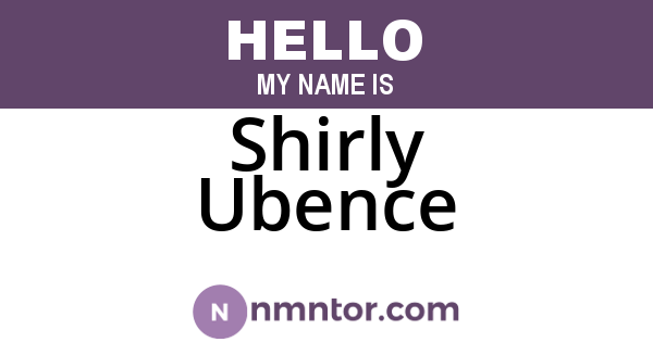 Shirly Ubence