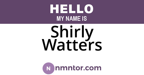 Shirly Watters