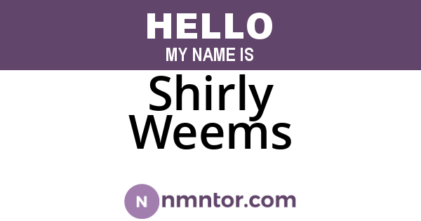 Shirly Weems