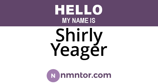 Shirly Yeager