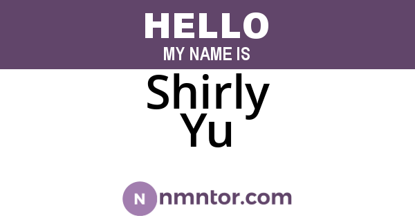 Shirly Yu
