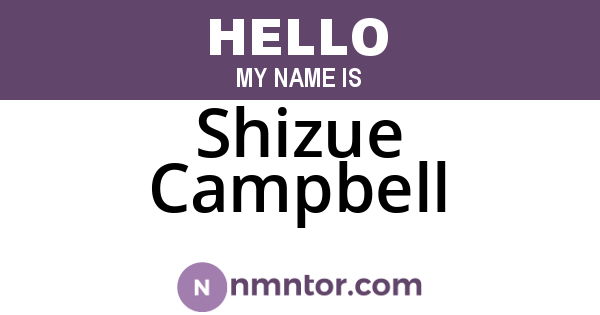 Shizue Campbell