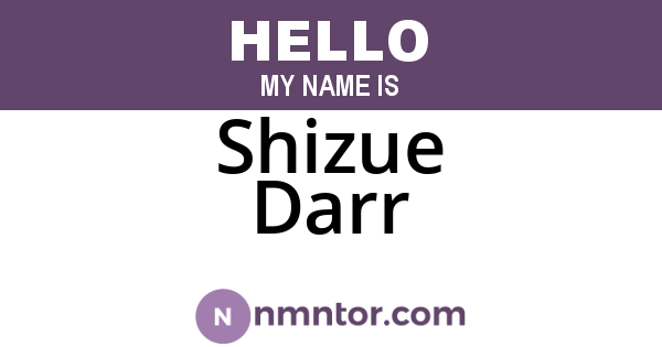 Shizue Darr