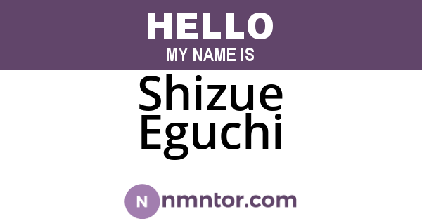 Shizue Eguchi