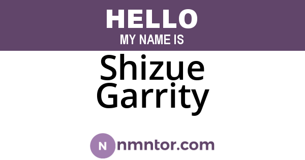 Shizue Garrity