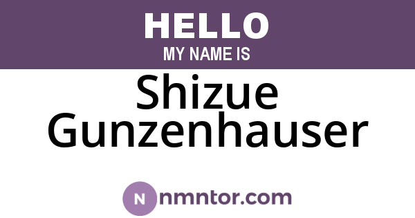 Shizue Gunzenhauser