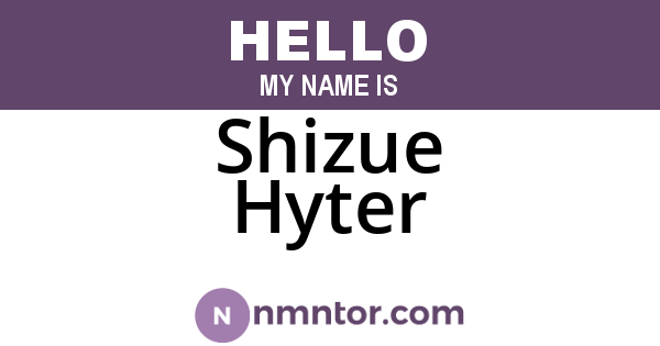Shizue Hyter