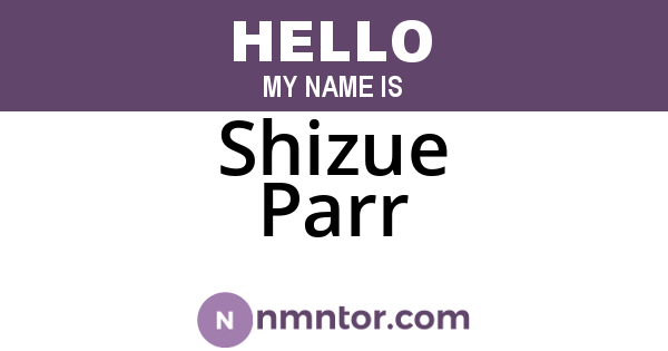 Shizue Parr