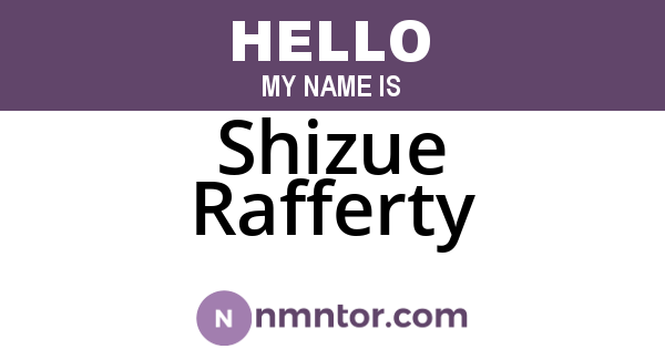 Shizue Rafferty