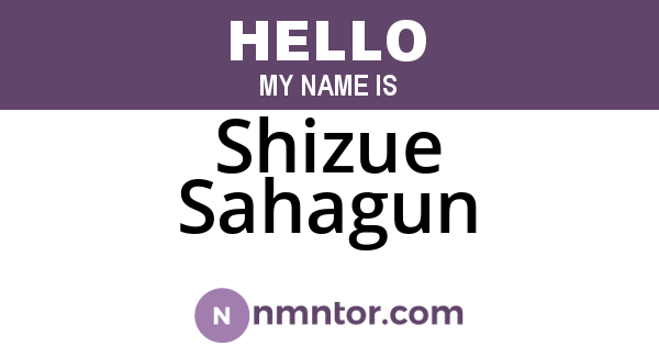 Shizue Sahagun