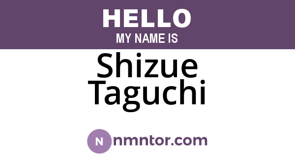 Shizue Taguchi