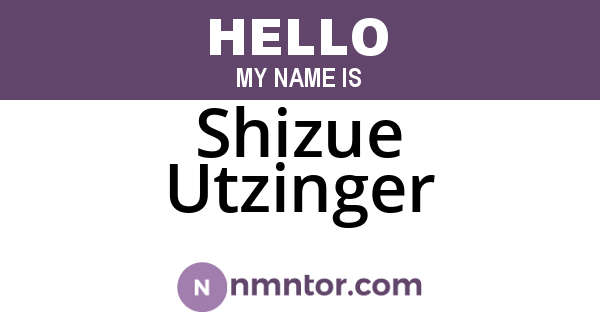Shizue Utzinger