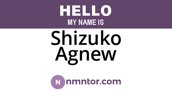 Shizuko Agnew