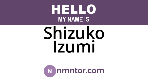 Shizuko Izumi