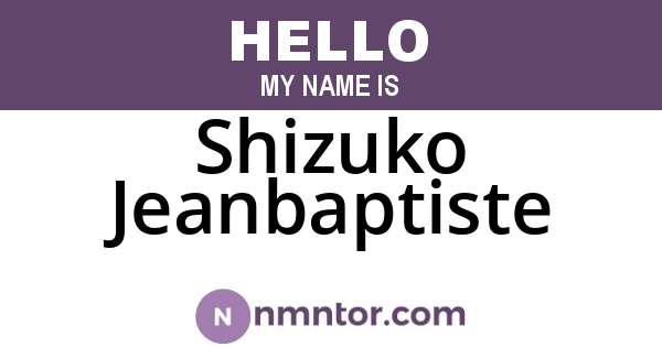 Shizuko Jeanbaptiste