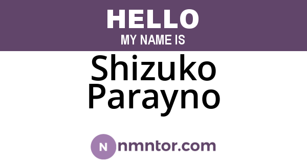 Shizuko Parayno