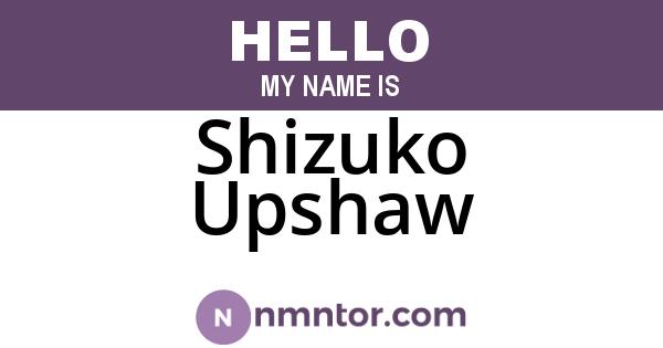 Shizuko Upshaw