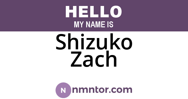 Shizuko Zach