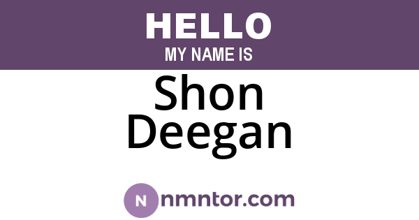 Shon Deegan