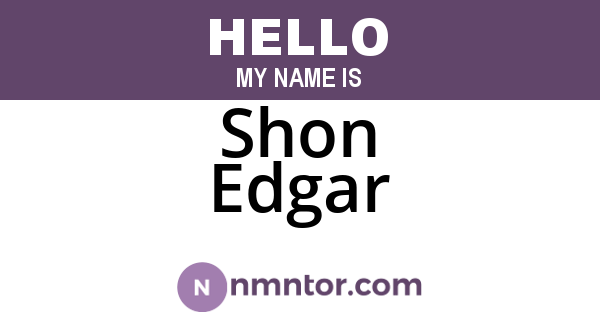 Shon Edgar
