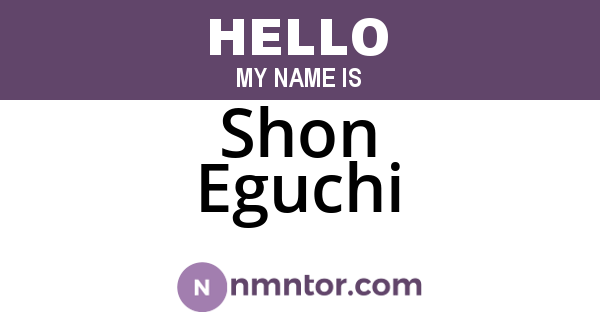Shon Eguchi