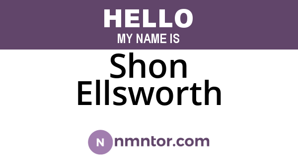 Shon Ellsworth