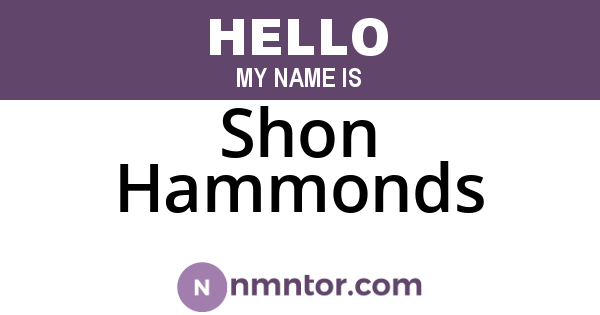 Shon Hammonds