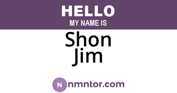 Shon Jim